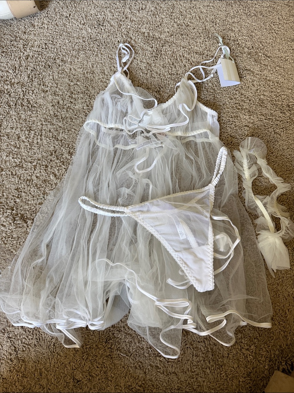 Victoria’s Secret bridal baby doll 3 piece set